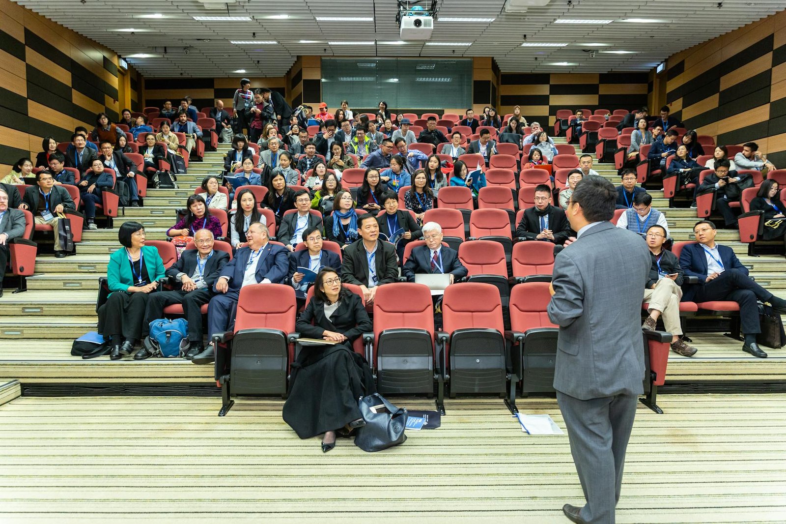 Medical conference with doctors and researchers in attendance